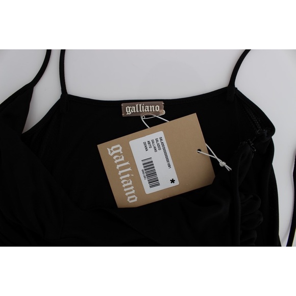 JOHN GALLIANO Black Jersey Spaghetti Strap Dress - Picture 5 of 7